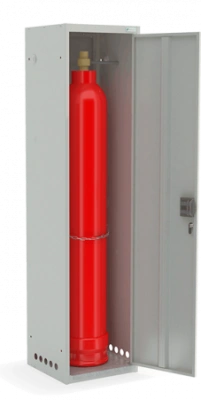 Шкаф для газовых баллонов ШГР 40-1-4(40л) 1631x400x385 мм Светло-серый