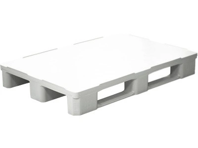 Паллет 1200х800х160 мм (cплошной на3-х полозьях) гигиенический, арт. IR 1208-3R-G белый, код: 16438