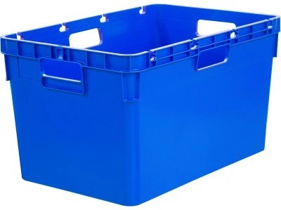 Ящик сплошной 600×400×340 мм, объем 60 л., арт.: 4-6434-1, синий, код: 25198