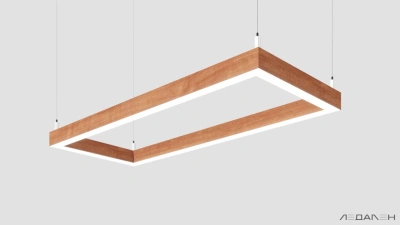 WOOD RETTANGOLO 6000K 84W Груша, корпус 