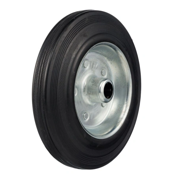 Колесо под ось 20мм Стелла-техник 4000-200 диаметр 200мм, грузоподъемность 185кг, резина, металл