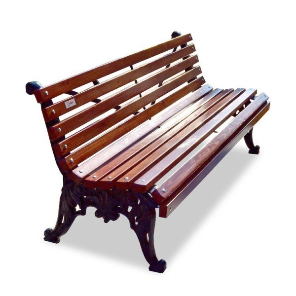 Скамейка чугунная «Белые ночи» без подлокотников 2,0 м (2 опоры)