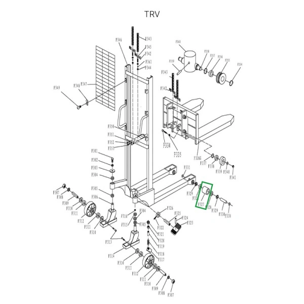 Ролик подвильный 74х58 для TRV черный полиуретановый