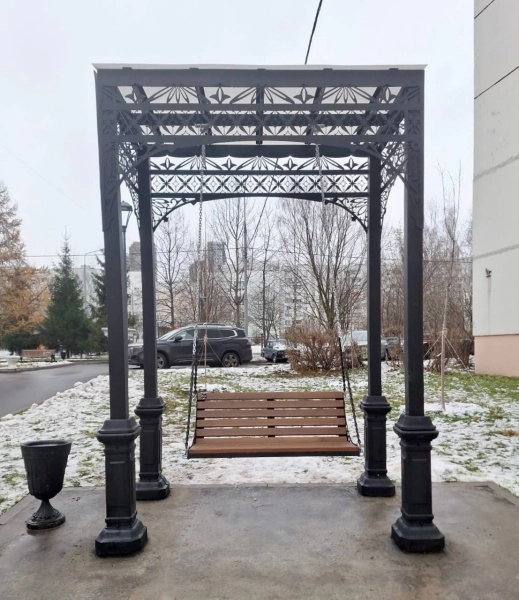 Качели парковые «Сити» Четырехсекционные