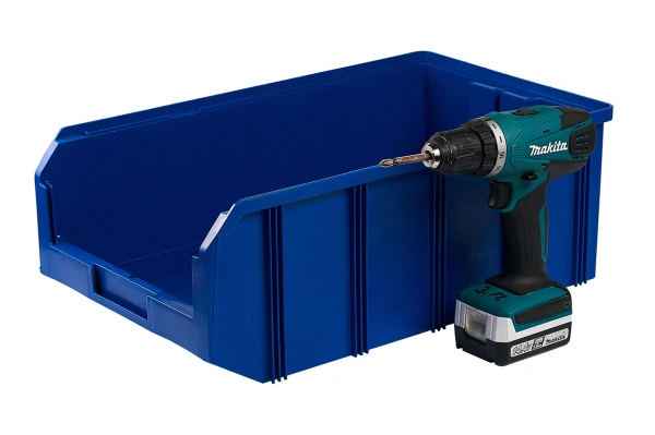 Пластиковый ящик Стелла-техник V-4-синий 502х305х186мм, 20 литров