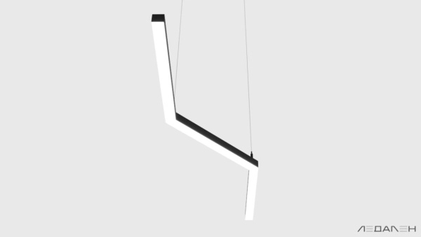 Зигзагообразный светильник FLASH Z 6000K 78W, корпус черный