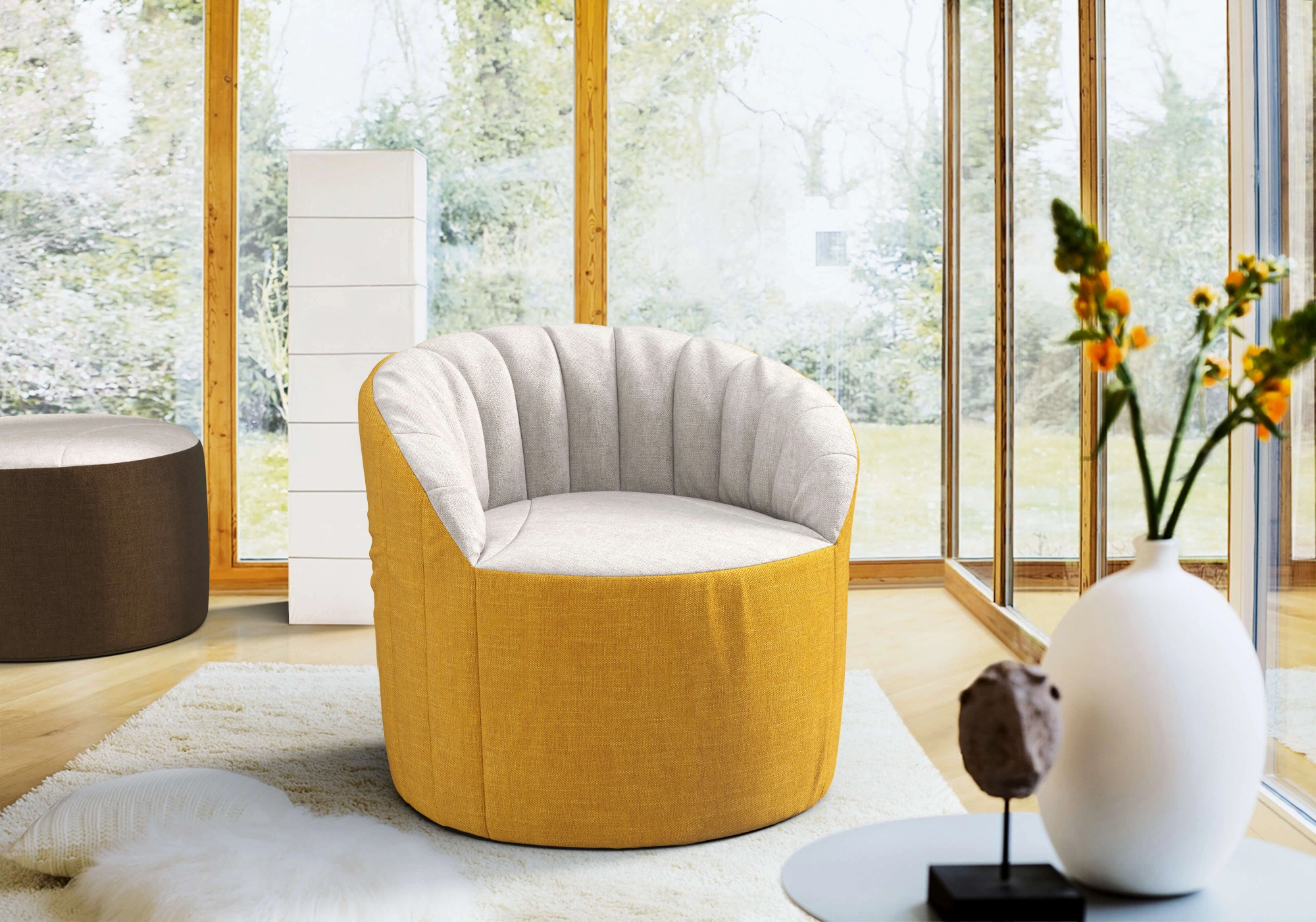 Бескаркасное кресло Шелл Ламбре велюр