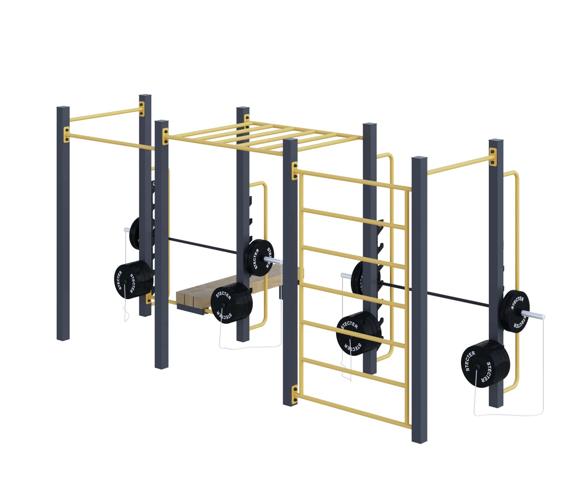 Уличный комплекс для воркаута «Фитнес-2» (16 м2)