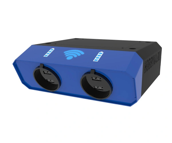 Стационарное зарядное устройство и точка доступа Wi-Fi «Валли» на стойке 2 розетки 220В