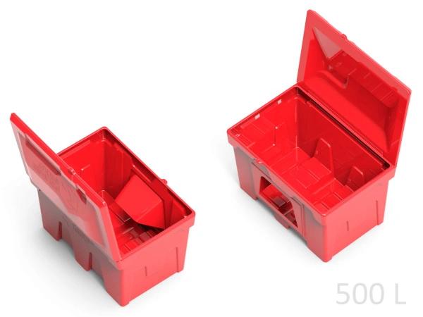 Ящик 500 литров с дозатором красный