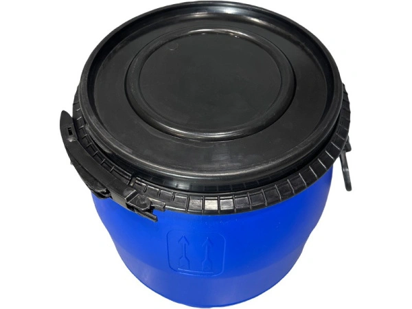 Бочка 48л с крышкой на пластиковом обруче синяя, арт.: БП 48 по, код: 14394
