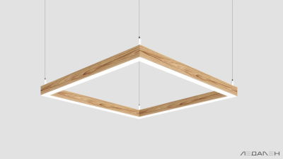 WOOD KVADRATO 5000K 58W Ясень оливковый, корпус 