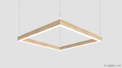 WOOD KVADRATO 6000K 58W Ясень белый, корпус 