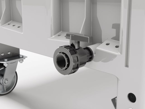 Контейнер iBox 1200х800х800 сплошной на полозьях с краном 1"